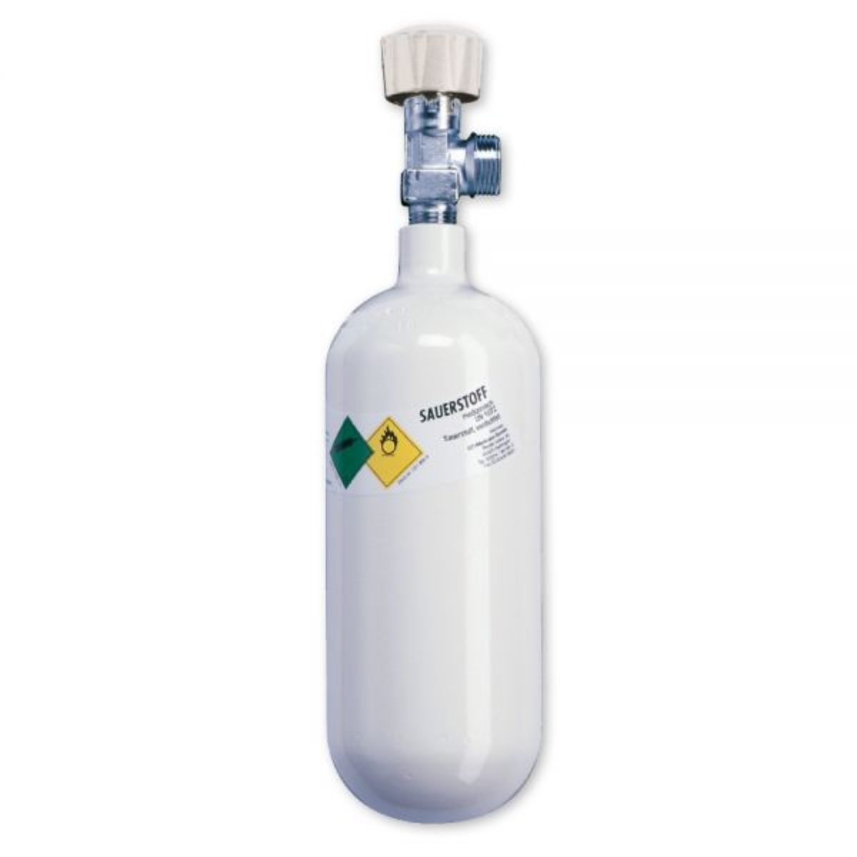 1,8-Liter Sauerstoffflasche - Flasche aus Aluminium mit medizinischem  Sauerstoff Druck: 200 bar von Team Impuls